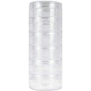 Beauticom 10G/10ML Round Stackable Transparent Plastic Makeup Lotion Cream Cosmetic Ointment Jars with Screw Cap Lid (1 Column (6 Pieces)) Beauticom