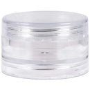 Beauticom 10G/10ML Round Stackable Transparent Plastic Makeup Lotion Cream Cosmetic Ointment Jars with Screw Cap Lid (1 Column (6 Pieces)) Beauticom
