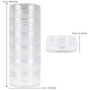 Beauticom 10G/10ML Round Stackable Transparent Plastic Makeup Lotion Cream Cosmetic Ointment Jars with Screw Cap Lid (1 Column (6 Pieces)) Beauticom