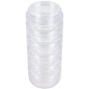 Beauticom 10G/10ML Round Stackable Transparent Plastic Makeup Lotion Cream Cosmetic Ointment Jars with Screw Cap Lid (1 Column (6 Pieces)) Beauticom