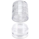 Beauticom 10G/10ML Round Stackable Transparent Plastic Makeup Lotion Cream Cosmetic Ointment Jars with Screw Cap Lid (1 Column (6 Pieces)) Beauticom