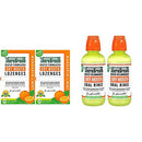 TheraBreath Dry Mouth Lozenges with Zinc, Mandarin Mint, 100 Lozenges (Pack Of 2) and Dry Mouth Oral Rinse, 16 Ounce Bottle (Pack Of 2) TheraBreath
