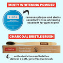 Zimba All-in-One Teeth Whitening Kit - 14 Delicious Mint Treatments (28 Strips), 1 Minty Teeth Whitening Powder, 1 Cool Blue Desensitizing Pen & 1 Bamboo Toothbrush | Non-GMO, Gluten-Free, Soy-Free Zimba