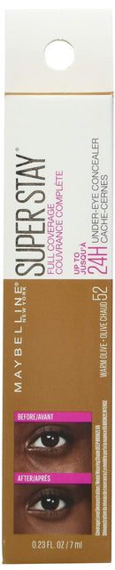 Maybelline Super Stay Super Stay Full Coverage, Brightening, Long Lasting, Under-eye Concealer Liquid Makeup Forup to 24H Wear, With Paddle Applicator, Warm Olive, 0.23 fl. oz. Maybelline New York