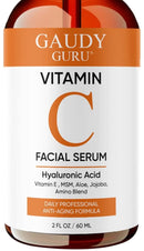 100% PURE VITAMIN C SERUM FOR FACE, Anti Aging Serum with Hyaluronic Acid, Vitamin E, MSM, Aloe Vera, Jojoba Oil, Amino Blend, Hydrating Serum for Dark Spots, Fine Lines and Wrinkles, Skin Repair, Pore Clearing, Acne Scars, Organic Vegan Ingredients - DOU Infinity Warehouse
