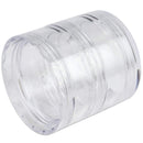 Beauticom 10G/10ML Round Stackable Transparent Plastic Makeup Lotion Cream Cosmetic Ointment Jars with Screw Cap Lid (1 Column (6 Pieces)) Beauticom
