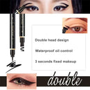 3 Pcs Winged Eyeliner Stamp with Eyeliner Pencil Dual Ends Liquid Wing Eyeliner Long Lasting Waterproof Smudge-proof Cat Eye Liner by Pinkiou (Winged) Pinkiou Store