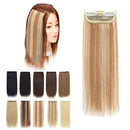 Invisible Clip in Mini Hair Extensions Human Hair Seamless Hairpin Hair Pad Short Straight Hairpieces One Piece Wiglet Hair Filler for Adding Hair Volume 6 Inch Golden Brown mix Bleach Blonde MY-LADY