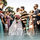 Yean Bride Flower Wedding Hair Pins Gold Pearls Bridal Hair Piece Crystals Hair Accessories for Women and Girls Pack of 2 Yean