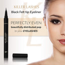 Killer Lashes Black Liquid Eyeliner Pen with Felt-Tip for Natural and Statement Looks KL KILLER LASHES