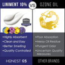Honest O3 Liniment 10% Ozone Oil | Natural Ozone Infused Skincare Cream | Promotes Healthy Skin | Moisturizes & Nourishes | Fast Absorbing Ozone Cream 1.2 Ounces Honest O3