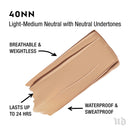 Urban Decay Stay Naked Weightless Liquid Foundation, 40NN - Buildable Coverage with No Caking - Matte Finish Lasts Up To 24 Hours - Waterproof & Sweatproof - 1.0 oz URBAN DECAY