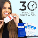 Zimba All-in-One Teeth Whitening Kit - 14 Delicious Mint Treatments (28 Strips), 1 Minty Teeth Whitening Powder, 1 Cool Blue Desensitizing Pen & 1 Bamboo Toothbrush | Non-GMO, Gluten-Free, Soy-Free Zimba