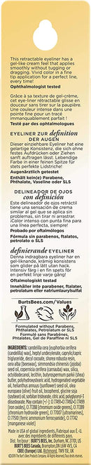 Burt’s Bees 100% Natural Origin Defining Eyeliner, Onyx, Satin Finish, 0.005 Ounce Burt's Bees Store