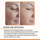 100% PURE VITAMIN C SERUM FOR FACE, Anti Aging Serum with Hyaluronic Acid, Vitamin E, MSM, Aloe Vera, Jojoba Oil, Amino Blend, Hydrating Serum for Dark Spots, Fine Lines and Wrinkles, Skin Repair, Pore Clearing, Acne Scars, Organic Vegan Ingredients - DOU Infinity Warehouse