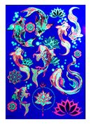 Temporary Tattoos for Adult Women - 3 Sheets - Black Big Koi Fish Kanji Love Skeleton Heart Hand Skull Lotus Sleeve Adults Tattoo d'IRIS studio