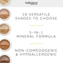 bellapierre Mineral Foundation SPF 15 Loose Finishing Powder | All-Natural Vegan & Cruelty Free Full Coverage Concealer | Hypoallergenic & Safe for All Skin Types | Oil & Talc Free - 0.32 Oz Nutmeg bellapierre