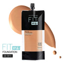 Maybelline Matte + Poreless Liquid Foundation, Face Makeup, Pouch Format for Home or On-The-Go, Normal to Oily Skin Types, Toffee, 1.3 Fl Oz Maybelline New York