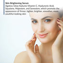 BioTrust Ageless Glow Anti Aging Moisturizer, Skin Brightening Serum with Vitamin C and Hyaluronic Acid, Plant-Based, Naturally Derived Facial Serum (1 fl oz.) BioTrust