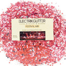 Eco Friendly Glitter Chunky Glitter for Festivals. Biodegradable Body Glitter for Hair Glitter, Nail Glitter, Face Eyeshadow glitter, Rave accessories, Holographic glitter makeup (Pink) ELECTRIKGLITTER