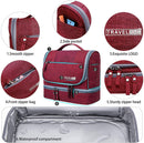 Hanging Travel Toiletry Bag Makeup Organizers Waterproof Cosmetic Bag Bathroom Shower Storage Bag Dop Kit for Men Women JUMENG