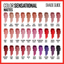 Maybelline Color Sensational Lipstick, Lip Makeup, Matte Finish, Hydrating Lipstick, Nude, Pink, Red, Plum Lip Color, Peach Buff, 0.15 oz; (Packaging May Vary) Maybelline New York