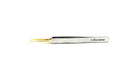 Alluring Chrome with Gold Tip Tweezers for Eyelash Extension - 90 Deg Short tips Alluring
