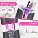 2 In 1 Electric Makeup Brush Cleaner Ultrasonic Cleaner Machine With 95℉ Hot Air Cycle Dryer - Ultra Fast Effective Make Up Brush Washer (Black) Infinity Warehouse