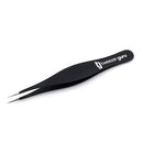 Tweezer Guru Pointed Tweezers - Sharp Precision Needle Nose Tip, Best Tweezers for Eyebrows and Ingrown Hair, Surgical Pointed for Blackheads & Splinters (Black) TWEEZER GURU