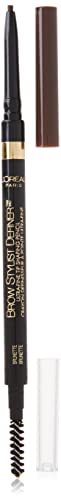 L'Oreal Paris Makeup Brow Stylist Definer Waterproof Eyebrow Pencil, Ultra-Fine Mechanical Pencil, Draws Tiny Brow Hairs and Fills in Sparse Areas and Gaps, Brunette, 0.003 Ounce (1 Count) L'Oreal Paris
