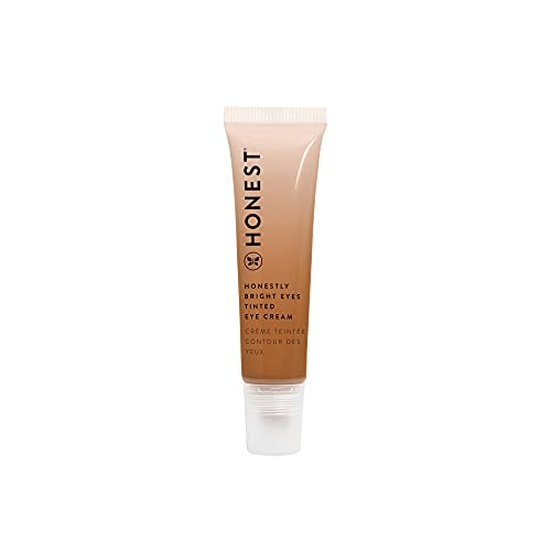 Honest Beauty Honestly Bright Eyes Tinted Eye Cream, Terracotta with Hyaluronic Acid + Squalene | EWG Certified + Dermatologist Tested & Vegan + Cruelty Free | 0.5 fl. oz. Honest Beauty