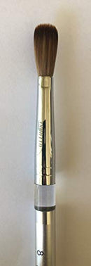 Silver Handle CRIMPED 100% Kolinsky Acrylic Nail Brush (Crimped 8) Silver Handle Nail Brush