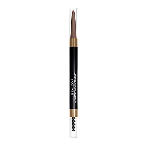 Revlon Colorstay Eyebrow Pencil Creator with Powder & Spoolie Brush to Fill, Define, Sculpt, Shape & Diffuse Perfect Brows, Medium Brown (635) 0.23 oz REVLON