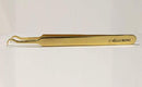 Alluring Gold Tweezers for Eyelash Extension for Volume Lashes 3D, 5D & 6D lashes Alluring