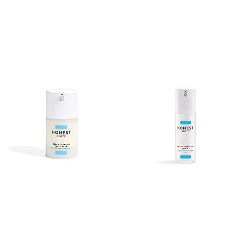 Honest Beauty Deep Hydration Face Cream with Baobab Seed Oil & Shea Butter, 1.69 fl. oz. and Honestly Pure Retinol Serum with Tapioca Encapsulated Time-Released Retinol & Hyaluronic Acid,1.0 fl. oz. Honest Beauty