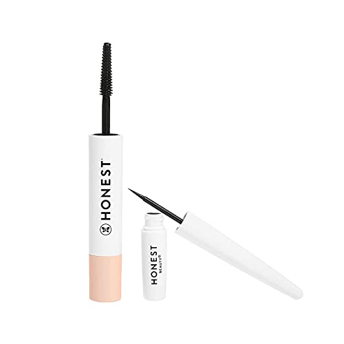 Honest Beauty Liquid Eyeliner, Black, 0.058 fl. oz. and Honest Beauty Extreme Length Mascara + Lash Primer | 2-in-1 Boosts Lash Length, Volume & Definition, 0.27 fl. oz. Honest Beauty