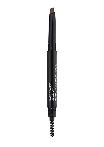 Wet n Wild Ultimate Eyebrow Retractable Definer Pencil, Medium Brown, Dual-Sided Brow Brush, Fine Tip, Shapes, Defines, Fills Brow Makeup wet n wild