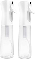 Hair Spray Misting Bottle - Ultra Fine Continuous Mist Sprayer For Hairstyling, Cleaning, Plants & Skin Care - By Beautify Beauties - Clear (Classic Edition) (10 Ounce 2 Pack) BeautifyBeauties