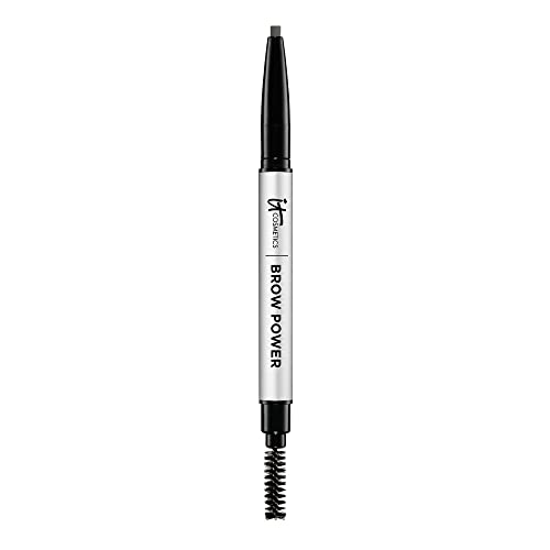 IT Cosmetics Brow Power, Universal Taupe - Universal Eyebrow Pencil - Mimics the Look of Real Hair - Budge-Proof Formula - With Biotin, Saw Palmetto & Antioxidants - 0.0056 oz it COSMETICS