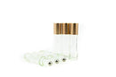 Grand Parfums Colored Glass Aromatherapy 10ml Rollon Bottles with Stainless Steel Roller and COPPER CAPS (6 Sets, Clear) Grand Parfums