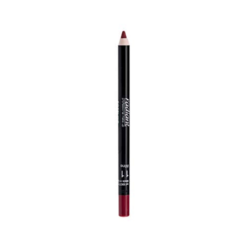Softline Waterproof Lip Pencil By Radiant Professional - Non-Transfer, Long Lasting, Lip Liner For Defined Lips - Ultra Creamy & Soft Lip Pencil With Vitamin E - 1.20g (11 WINE) RADIANT PROFESSIONAL MAKE UP / HELLENICA Store