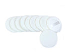AUEAR, 10 Pack Makeup Powder Puffs Washable Satin Velour Powder Pads with Ribbon 2.36 Inch (White) AUEAR
