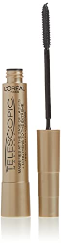 L'Oreal Paris Makeup Telescopic Original Lengthening Mascara, Blackest Black, 0.27 Fl Oz (1 Count) L'Oreal Paris