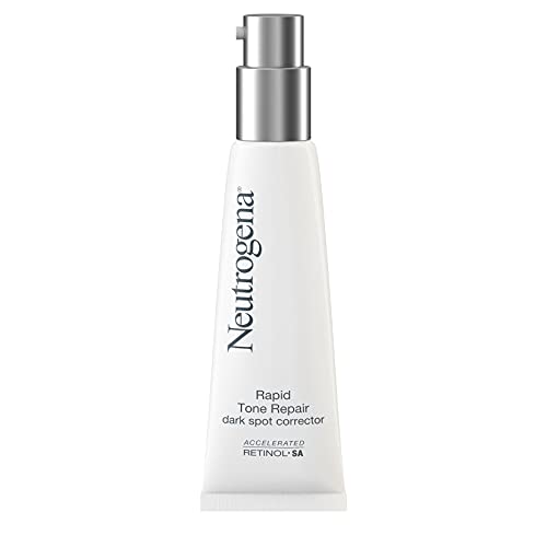 Neutrogena Rapid Tone Repair Retinol + Vitamin C Dark Spot Corrector Face Serum, Daily Anti-Wrinkle Retinol Dark Spot Corrector to Brighten & Even Tone, Mineral-Oil & Dye-Free, 1 oz Neutrogena