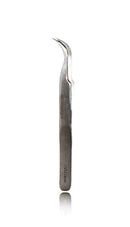 Alluring Silver Tweezers for Eyelash Extension for Volume Lashes Curved Alluring