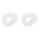 Set of 2 Solid Scrunchies (White) Motique Accessories