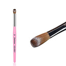 Yasterd Acrylic Nail Brush 100% Pure Kolinsky Acrylic Brushes for Nails Size 12 Oval Round Shaped Nail Brush for Acrylic Powder Application Pink Wooden Handle Professional Nail Art Manicure Tool Yasterd