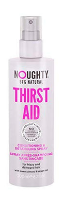 Noughty Thirst Aid Conditioning and Detangling Spray for Dry, Frizzy and Damaged Hair, Vegan 97% Natural, Sulfate Free Silicone Free Paraben Free Hair Detangler with Argan Oil, 200 ml / 6.7 fl oz Noughty