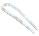 French Amie Ivory White Cream Handmade Large Cellulose Acetate Chignon Bun Holder U Hair Pin Stick (Ivory white cream) French Amie