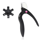 New Acrylic Adjustable Nail Clipper,Artificial Fake Stainless Steel Nail Trimmer,JASSINS False Nail Art Manicure Project (Black) JASSINS
